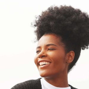 young woman smiling