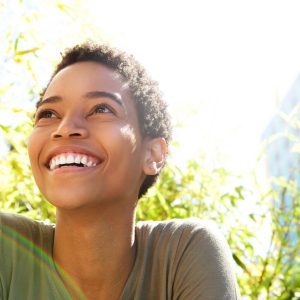 woman smiling